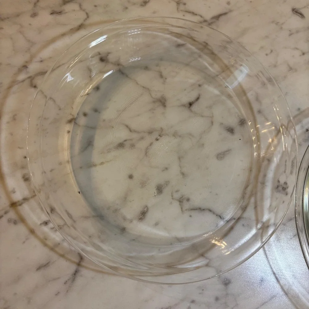 Vintage Pyrex 209 Clear Glass 9 Inch Pie Plates Set of 2 Round Baking Dishes